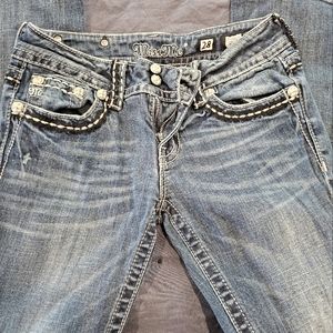 Miss Me angel wings bling boot cut jean size 28